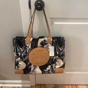 Tory Burch Ella Tote Printed Nylon Large NWT